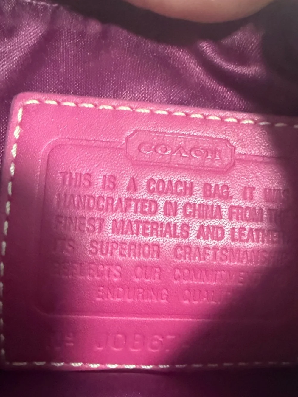 Coach 2008 Lavender logo print Crossbody in leather w/COA!! - Picture 9 of 16